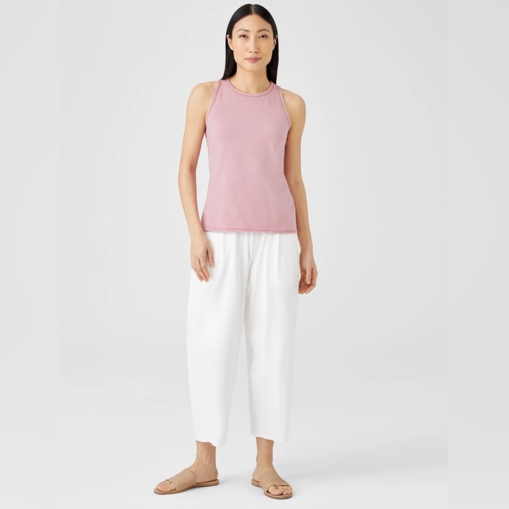 Eileen Fisher- “Round Neck Slim Tank” In Magnolia- Size Large NWT! - Picture 3 of 8